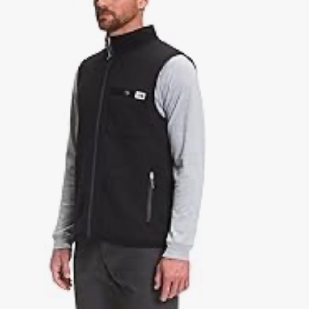 NEW Men's The North Face Gordon Lyons Vest medium in Heathered Black warm fleece - Picture 4 of 10